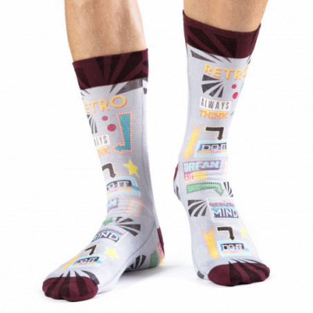 Chaussettes pour homme Wigglesteps à motif retro