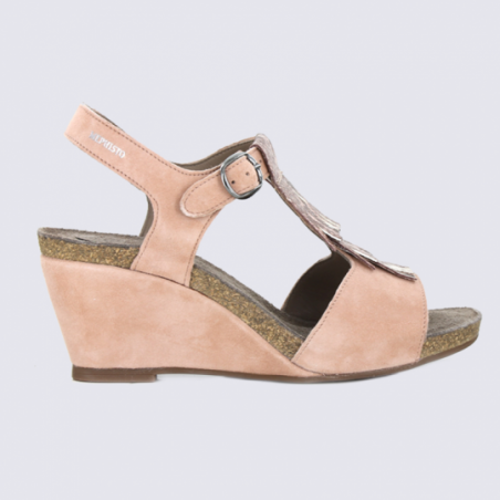 Nu-pied Mephisto en cuir vieux rose Nu-pied Mephisto en cuir vieux rose