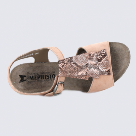 Nu-pied Mephisto en cuir vieux rose Nu-pied Mephisto en cuir vieux rose