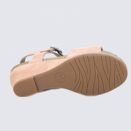 Nu-pied Mephisto en cuir vieux rose Nu-pied Mephisto en cuir vieux rose