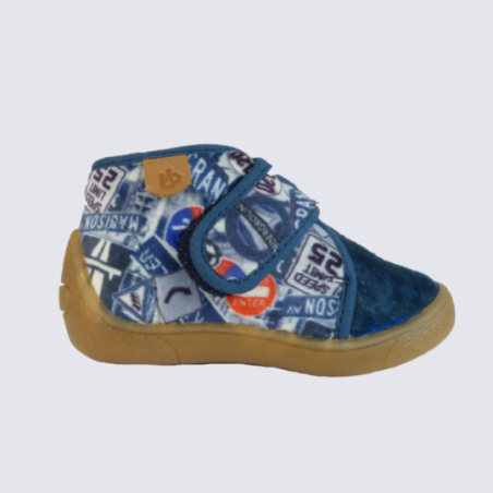 Chaussons bébé Babybotte à motif bleu