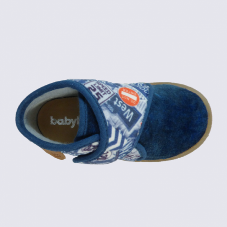 Chaussons bébé Babybotte à motif bleu