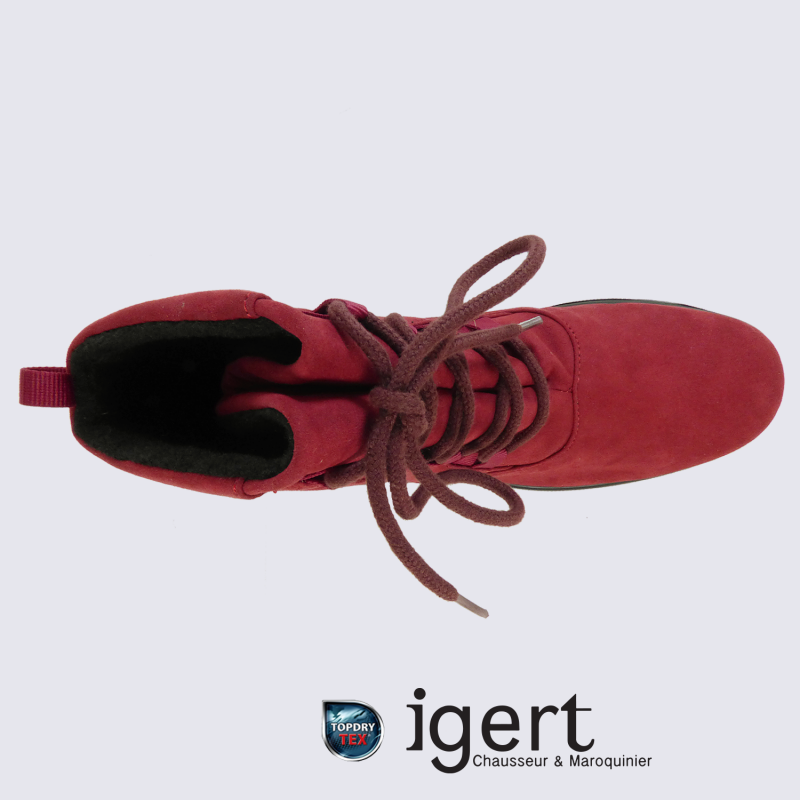 Bottillon à lacets Romika pour femme rouge