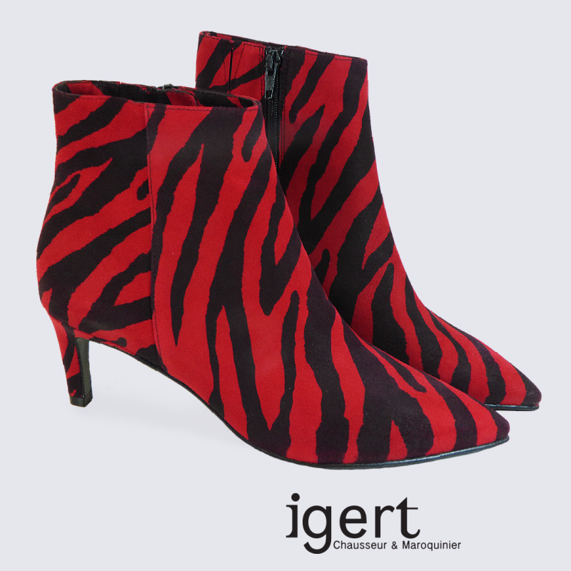 Bottine zebre top femme