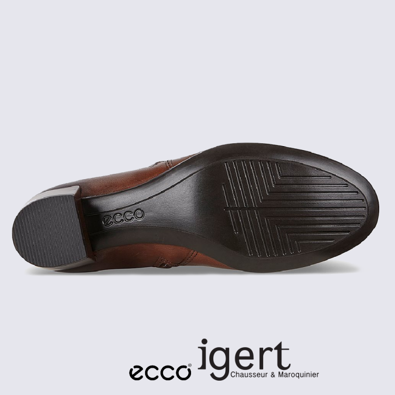 Bottines Ecco bottines talons femme en cuir brun Igert