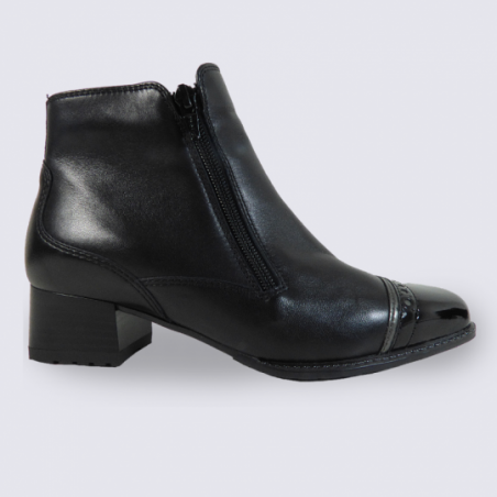 Bottines en cuir noir Ara pour femme