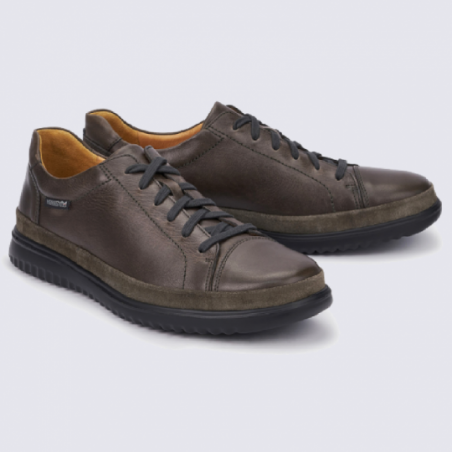 Chaussures Mephisto, chaussures basses confortables homme en cuir graphite