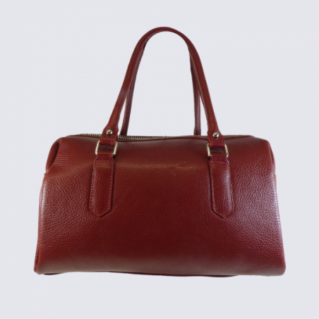 Sac à main Charlotte en cuir rouge pour femme