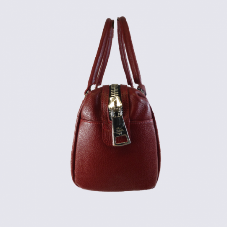 Sac à main Charlotte en cuir rouge pour femme