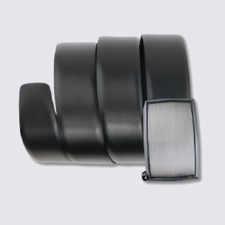 Ceinture pour homme en cuir noir Bovino