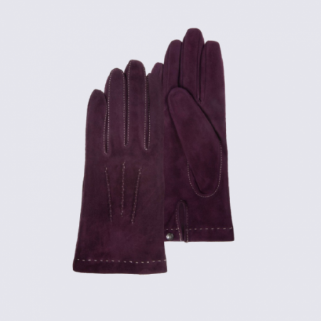 Gants Isotoner, gants tanin Isotoner en cuir de chèvre velour femme