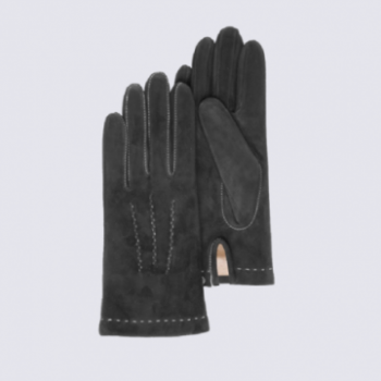 Gants Isotoner, gants tactiles femme en polaire recyclée noir