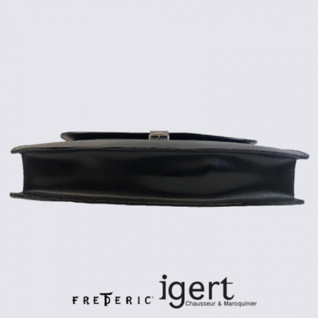Cartable Frederic, cartable à fermeture à code en cuir de vachette noir Cartable Frederic, cartable à fermeture à code en cuir de vachette noir