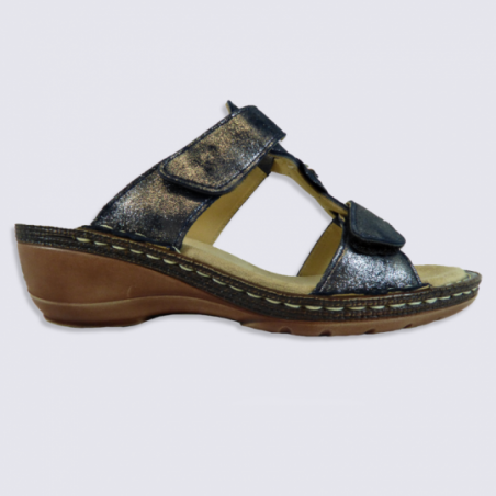 Sandales Ara, sandales tendances femme en cuir métallisé