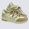 Baskets Ara, Baskets tendances à lacets femme en cuir camel métallisé Baskets Ara, Baskets tendances à lacets femme en cuir camel métallisé