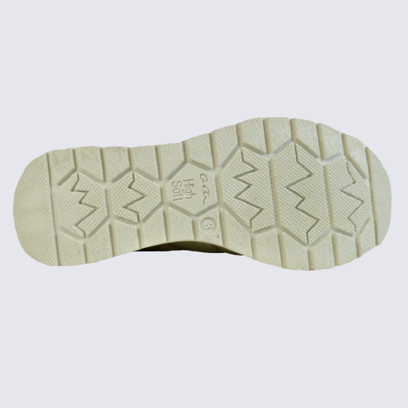 Baskets Ara, Baskets tendances à lacets femme en cuir camel métallisé