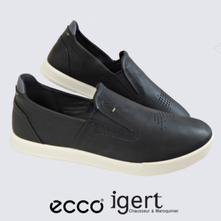 Chaussures Ecco, chaussures confortables homme en cuir marine