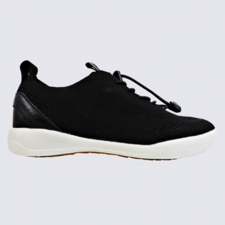 Chaussures Josef Seibel, chaussures confortables femme en textile et cuir noir Chaussures Josef Seibel, chaussures confortables femme en textile et cuir noir