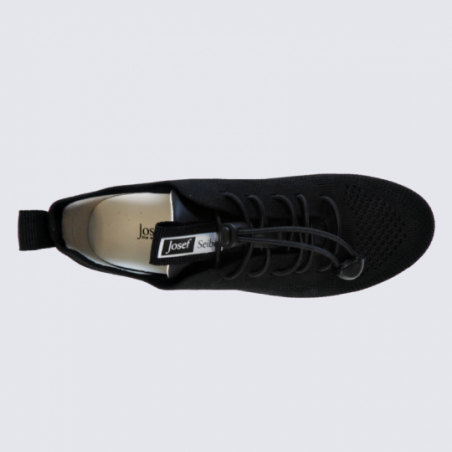 Chaussures Josef Seibel, chaussures confortables femme en textile et cuir noir Chaussures Josef Seibel, chaussures confortables femme en textile et cuir noir