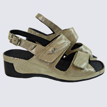 Sandales Vital, sandales tendances et confortables femme en cuir beige Sandales Vital, sandales tendances et confortables femme en cuir beige