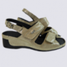 Sandales Vital, sandales tendances et confortables femme en cuir beige Sandales Vital, sandales tendances et confortables femme en cuir beige