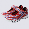 Chaussures Allrounder, chaussures de marche légères à carreaux femme rouge et bleu