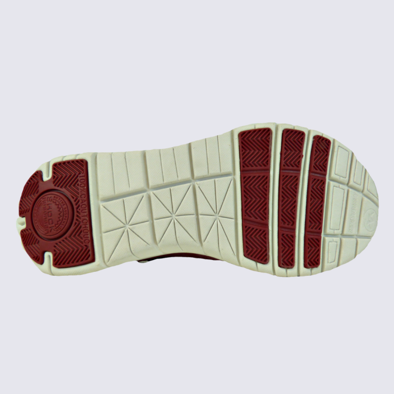 Chaussures Allrounder, chaussures à velcros velours femme en cuir rouge