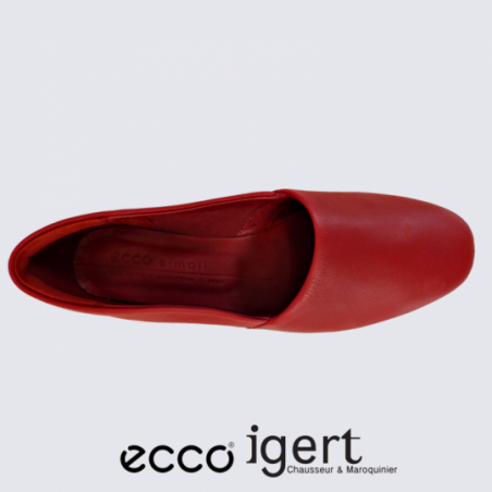 Chaussures Ecco, slip-on confortables et légères femme rouge