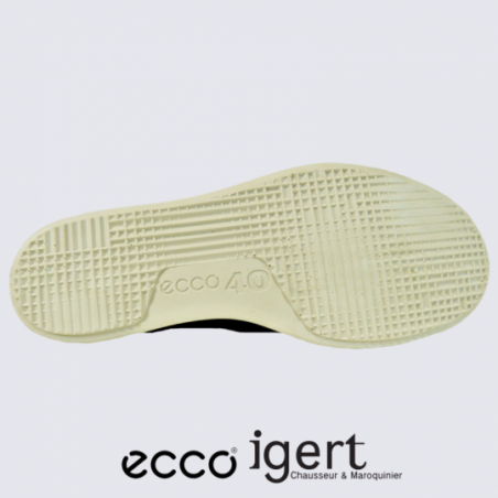 Baskets Ecco, baskets à lacets confortables homme en cuir noir