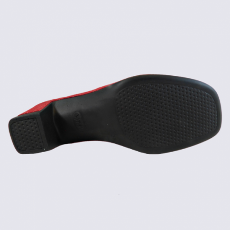 Sandales Vital, sandales tendances femme en cuir rouge