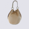 Sac seau Charlotte, sac seau tendance femme en cuir taupe