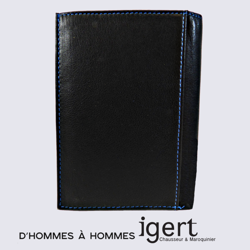 Porte Feuille d'Hommes à Hommes, porte feuille homme en cuir noir