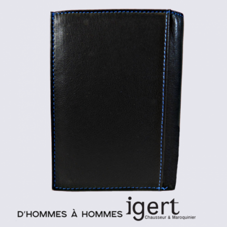 Porte Feuille d'Hommes à Hommes, porte feuille homme en cuir noir