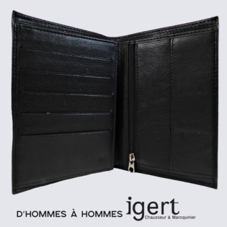 Porte Feuille d'Hommes à Hommes, porte feuille homme cuir noir