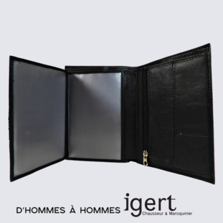 Porte Feuille d'Hommes à Hommes, porte feuille homme cuir noir