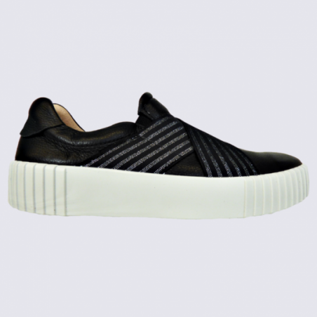 Baskets Romika, baskets basse tendances femme en cuir noir