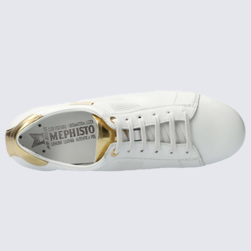 Baskets Mephisto baskets ultra legeres femme en cuir blanc Igert Chaussure Maroquinerie