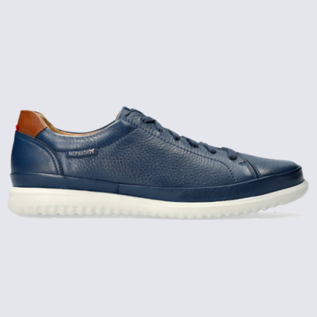 Baskets Mephisto, baskets basses tendances homme en cuir navy