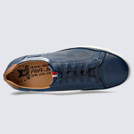 Baskets Mephisto, baskets basses tendances homme en cuir navy