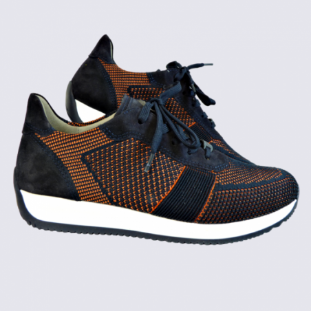 Baskets Ara, baskets tendances et confortables homme  bleu orange