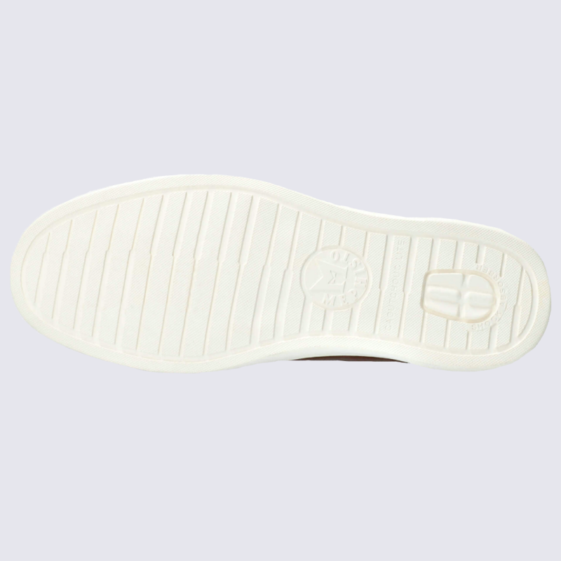 Baskets Mephisto, baskets basses tendances homme en cuir noisette