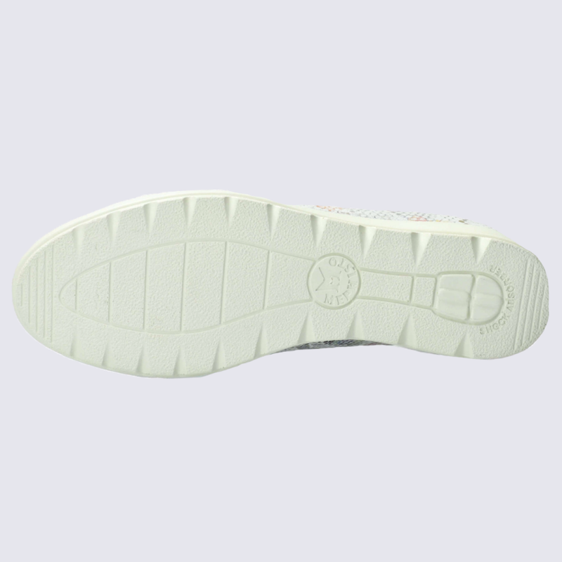 Baskets Mephisto, baskets à talons compensés femme en cuir imprimé animal rose