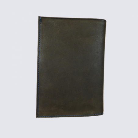 Porte feuille Frandi, porte feuille homme en cuir de vachette chocolat