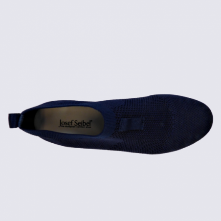 Baskets Josef Seibel, baskets slip-on confortables femme en textile bleu