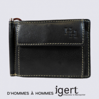 Porte cartes d'Hommes à Hommes, porte cartes et monnaie homme en cuir noir