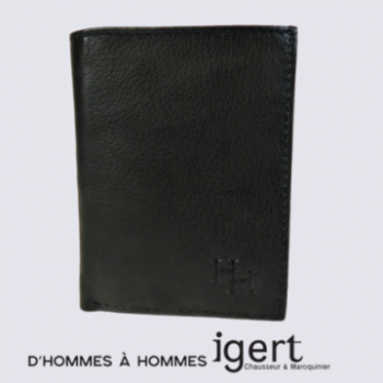 Porte cartes d'Hommes à Hommes, porte cartes homme en cuir noir