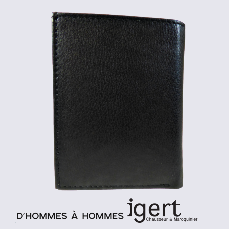 Porte cartes d'Hommes à Hommes, porte cartes homme en cuir noir