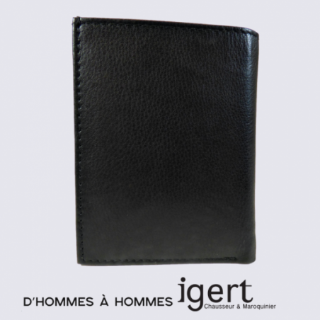 Porte cartes d'Hommes à Hommes, porte cartes homme en cuir noir