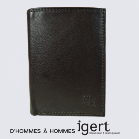 Porte feuille d'Hommes à Hommes, porte feuille élégant homme en cuir brun