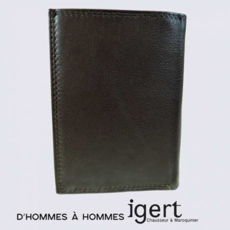 Porte feuille d'Hommes à Hommes, porte feuille élégant homme en cuir brun